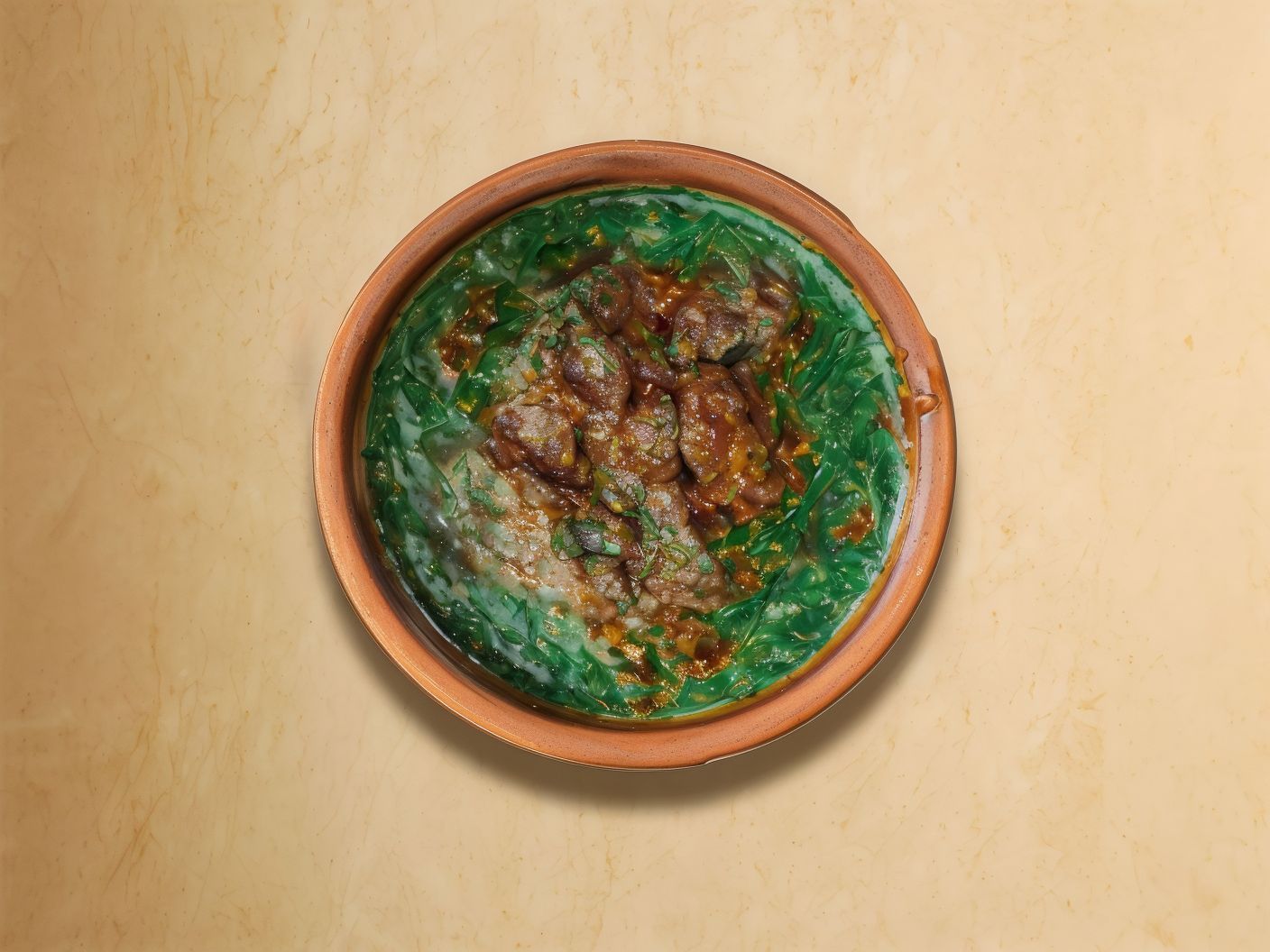 Molokhia With Meat Casserole
