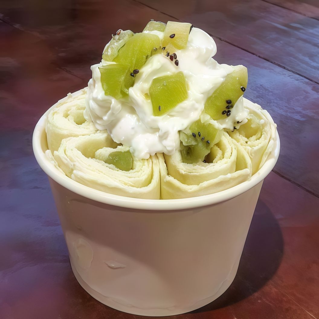 Kiwi Ice Cream Roll