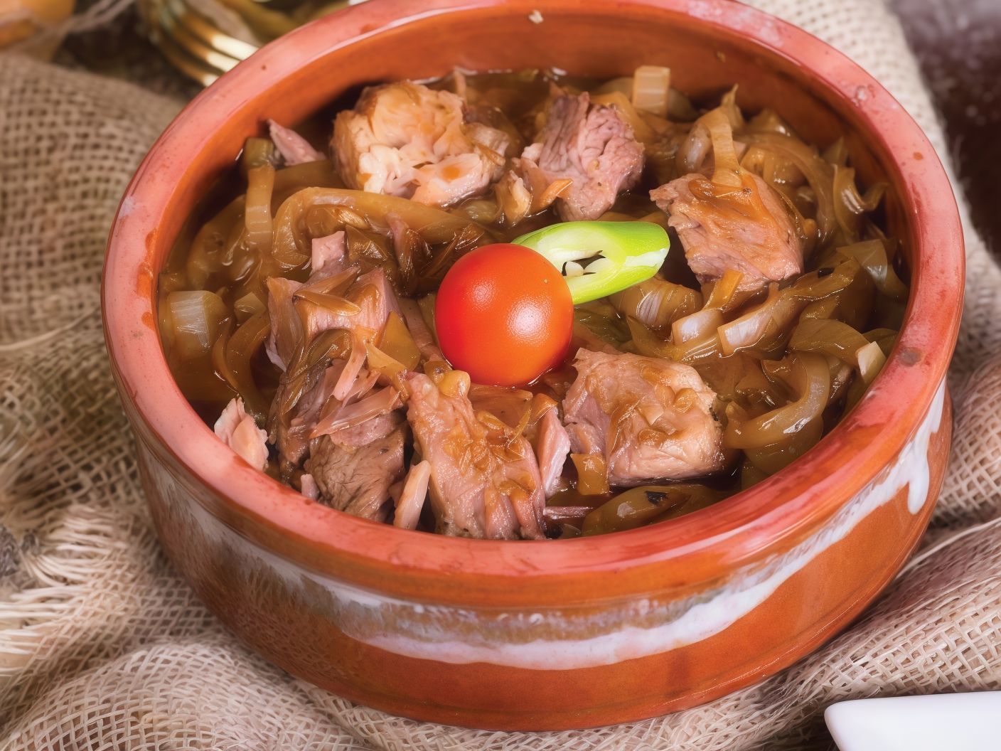 Onion And Meat Tagine