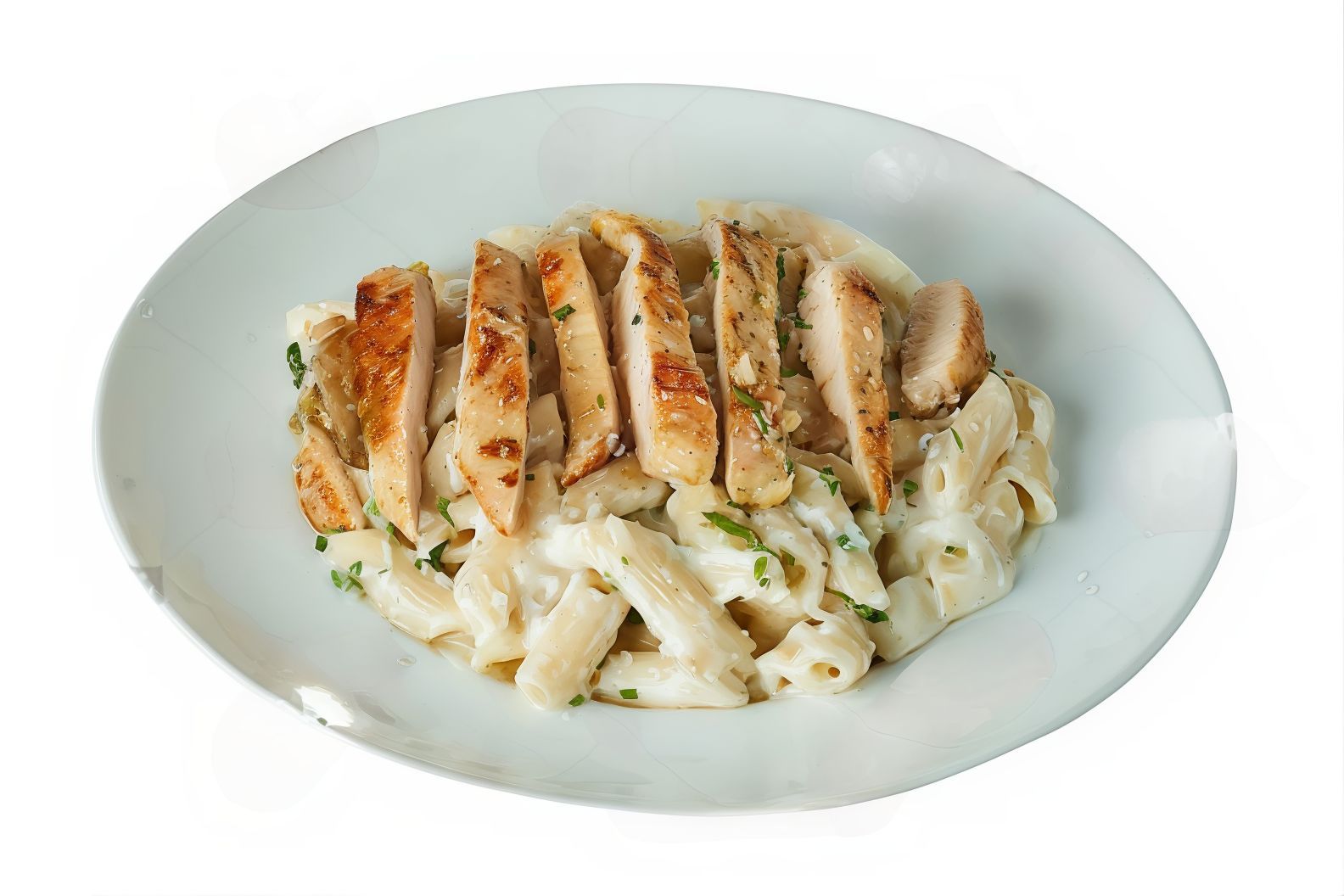 grilled chicken with white sauce pasta kids