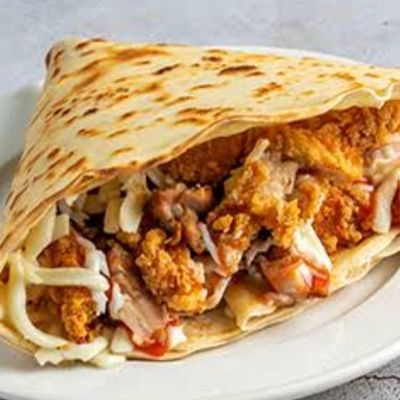 Chicken Mix Crepe With Bbq Sauce