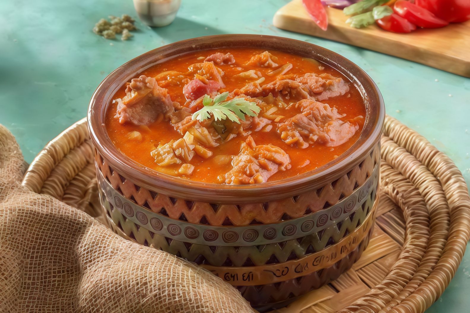 Mixed vegetable tagine with meat