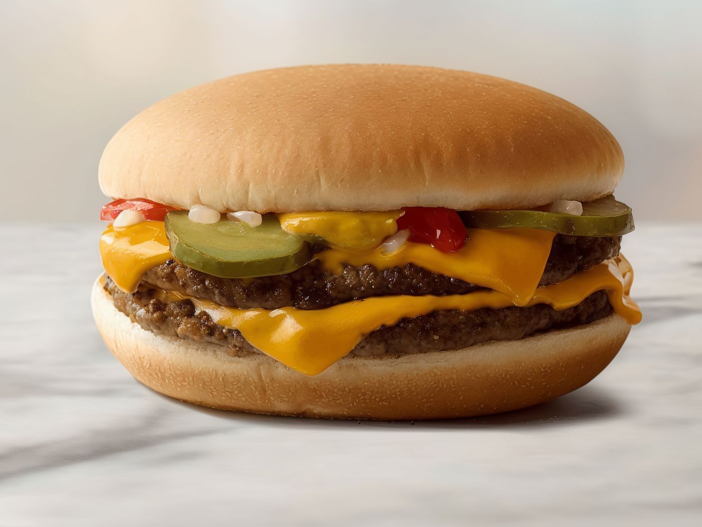 Cheeseburger sandwich