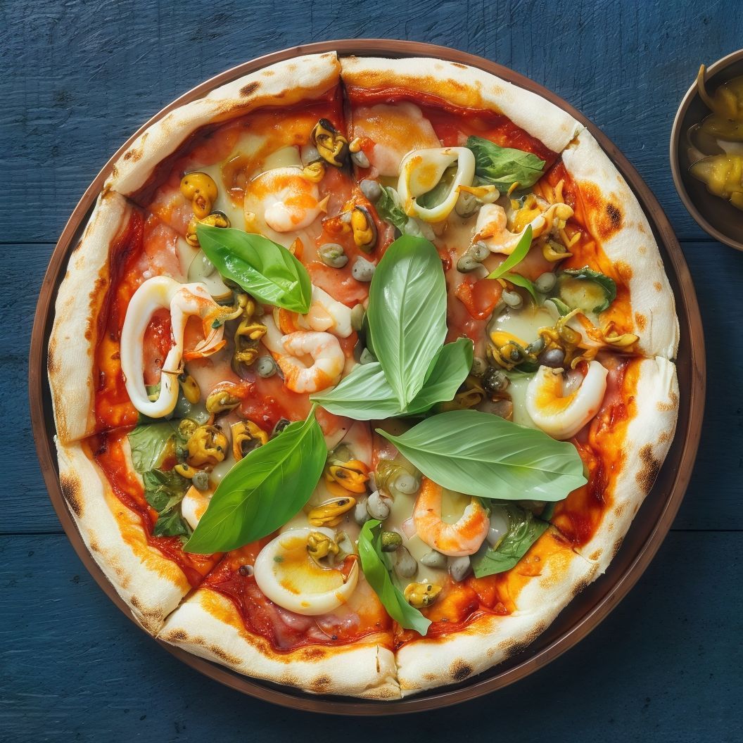 seafood Fasting oriental pizza