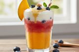 Juice yogurt fruits