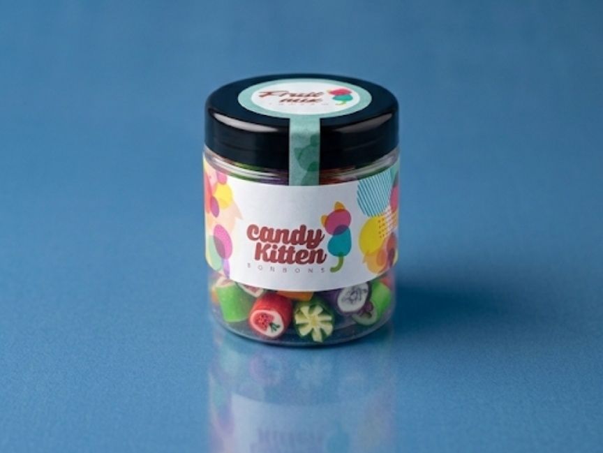 Kitten Fruit Candy Jar