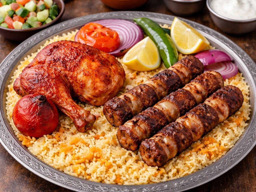 Quarter chicken and quarter kilo tarab