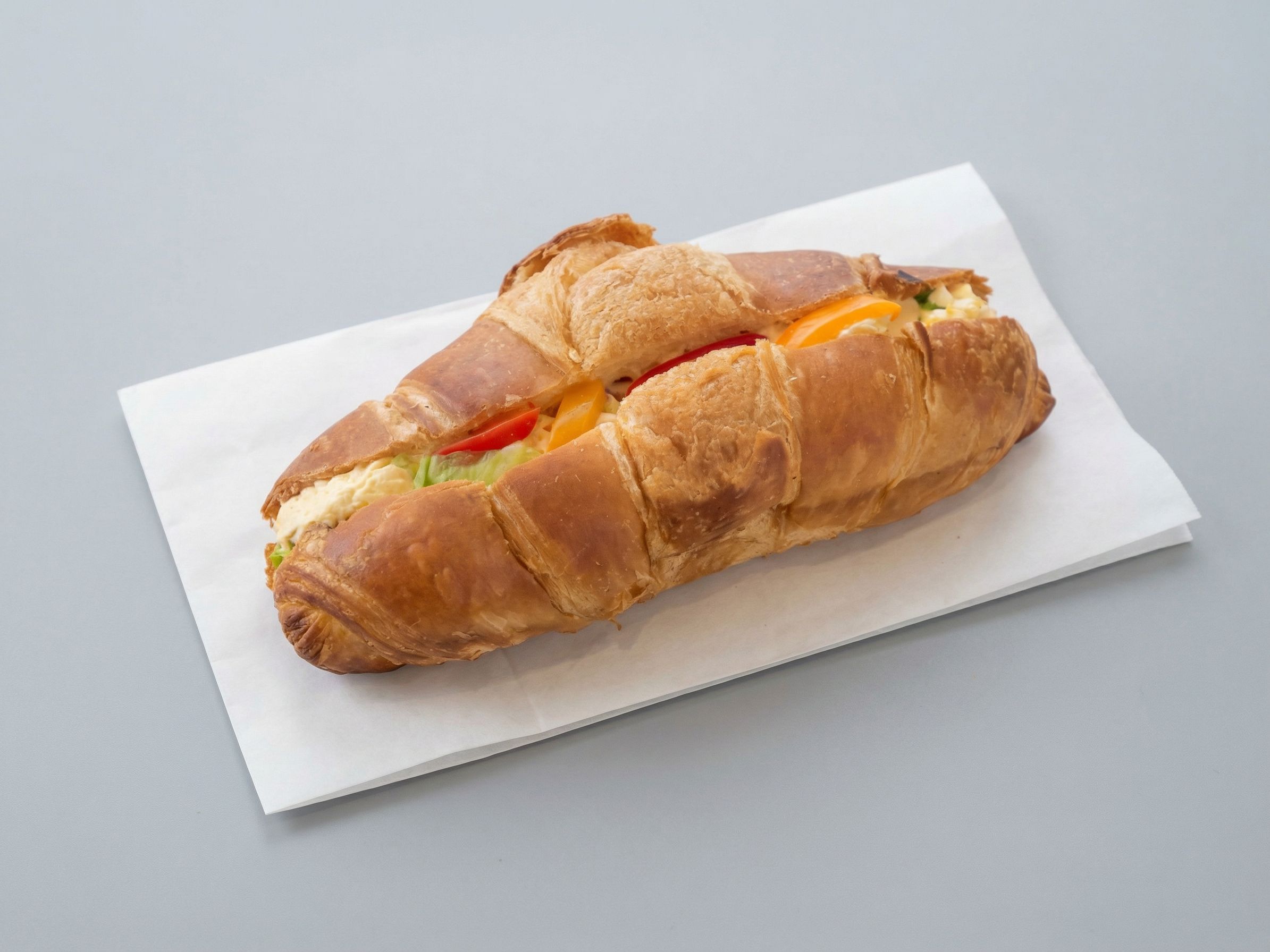 White Cheese Croissant Sandwich