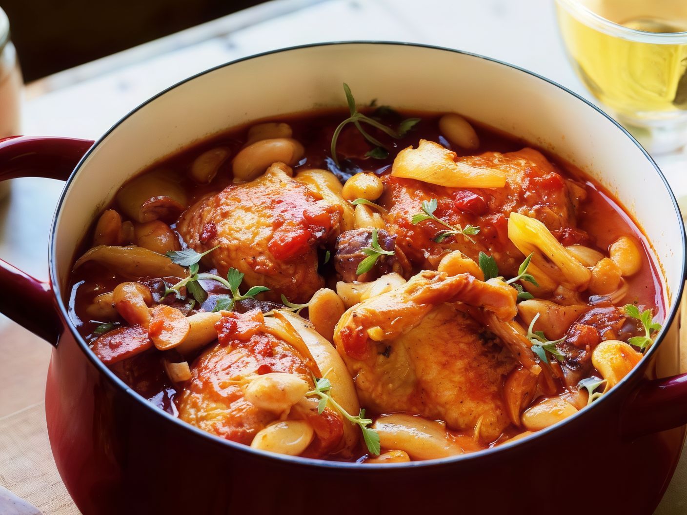 Chicken with pepper and olive Casserole