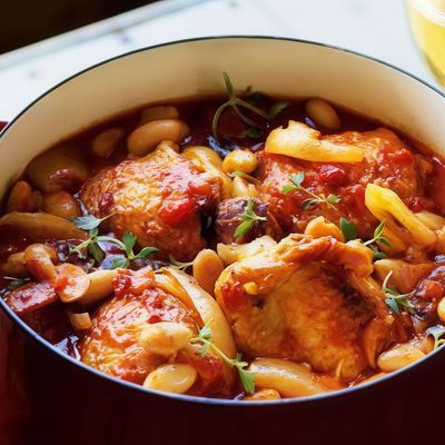 Chicken with pepper and olive Casserole
