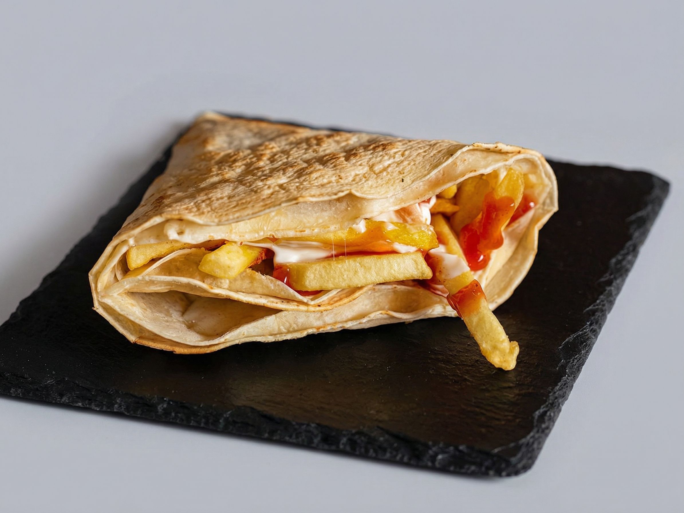 Fries And Cheese Crepe