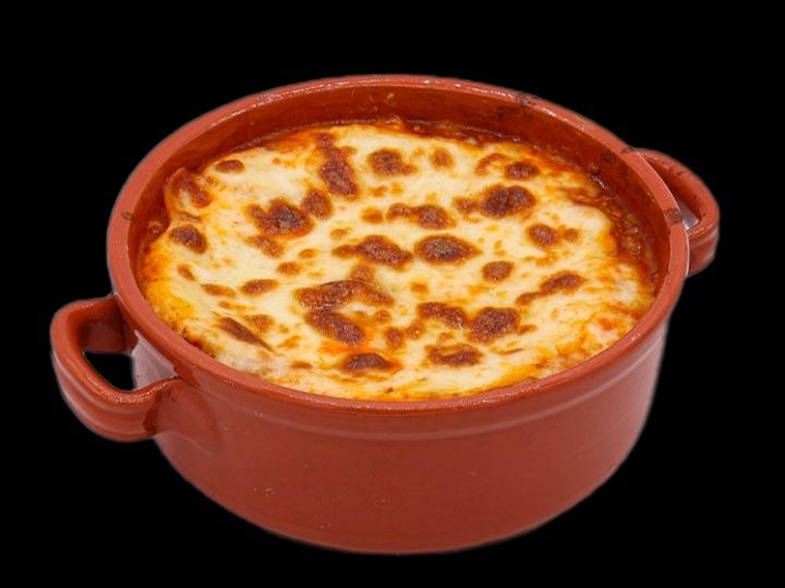 Pasta with white sauce and sausage