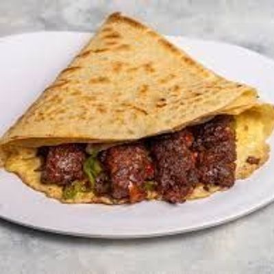 Charcoal Grilled Kofta Crepe With Smoked Roast Beef