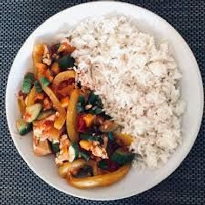 Rice with Chicken Fajita