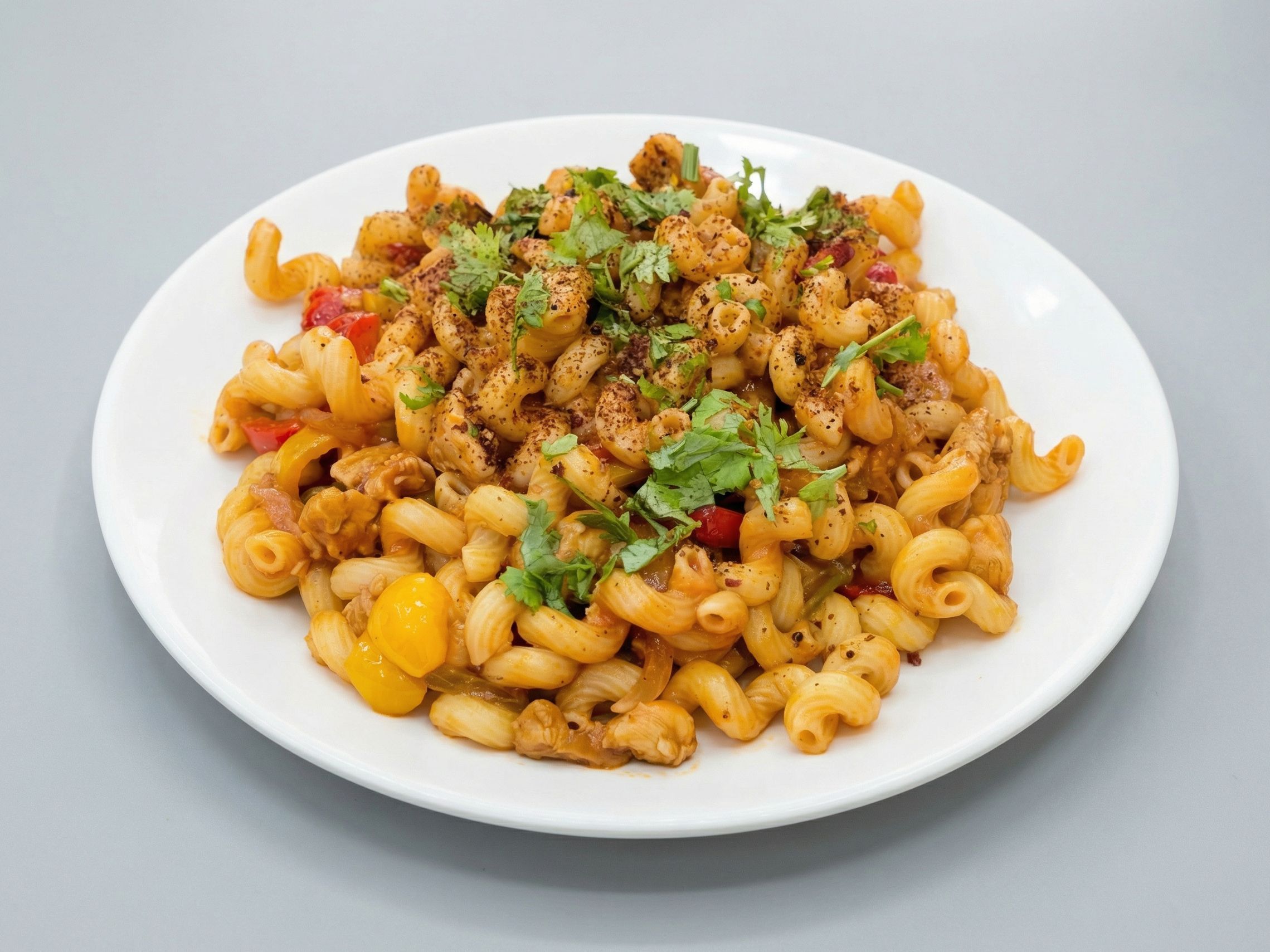 Macaroni With Spicy Chicken Crunchy