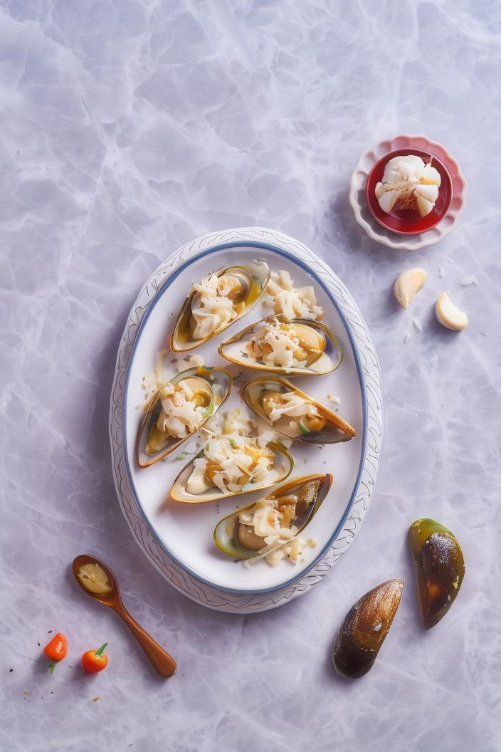 Cheese Garlic Mussels
