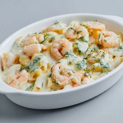 Seafood White Pasta And Cheese