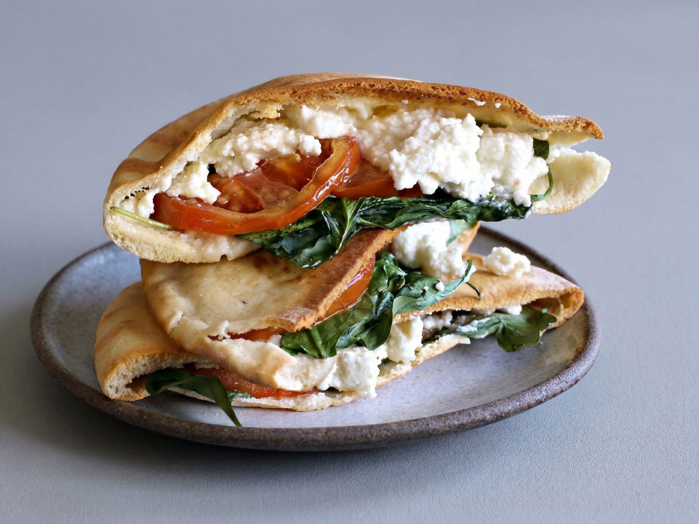 Cheese and tomato sandwich
