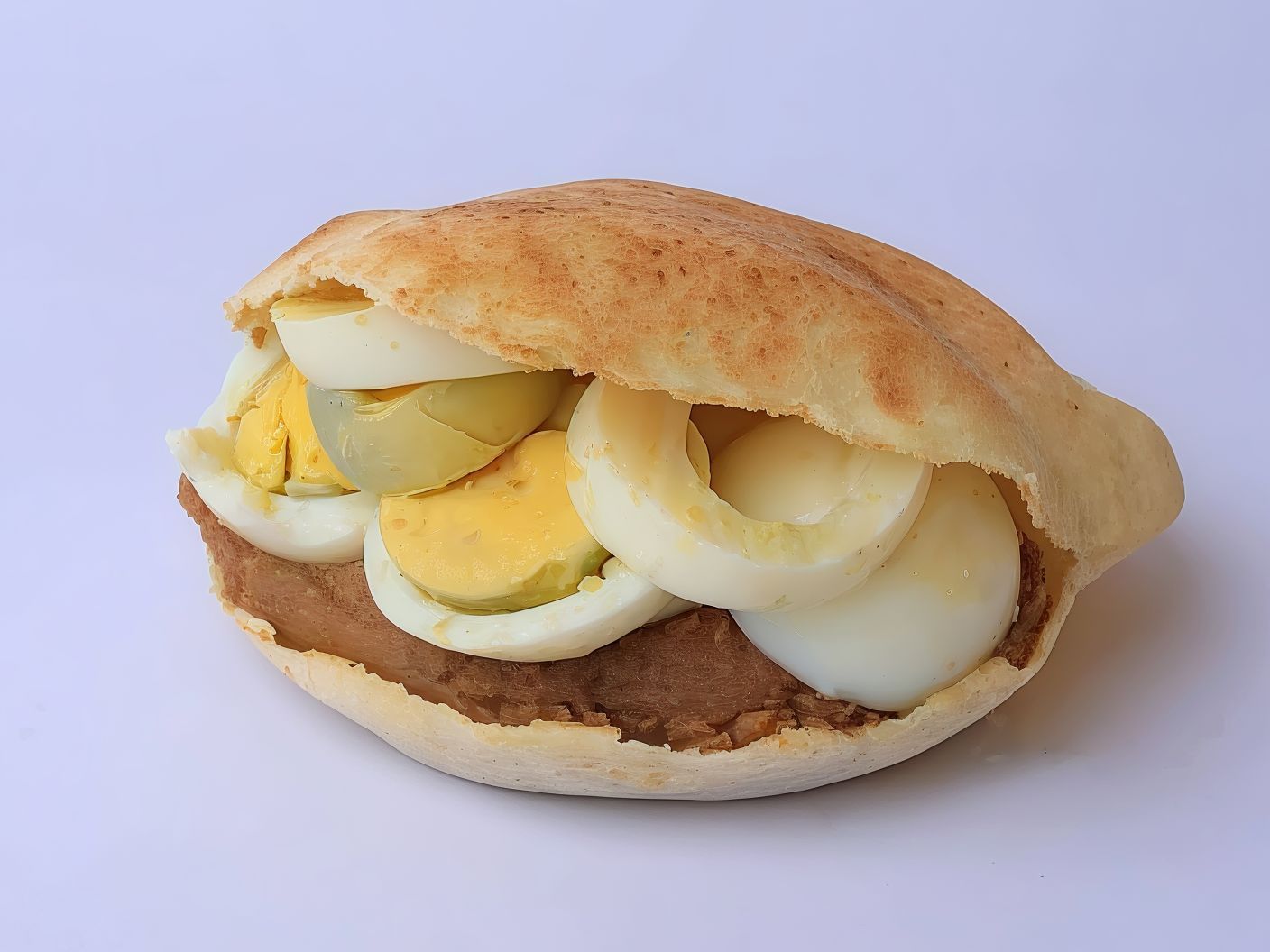 Boiled Eggs Foul Sandwich