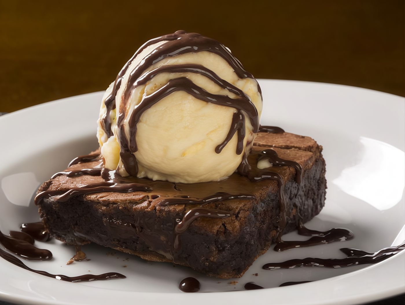 Brownies With Sauce Of Your Choice