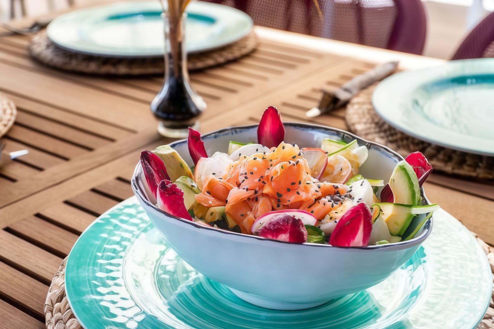 Italian Shrimp With Smoked Salmon Salad