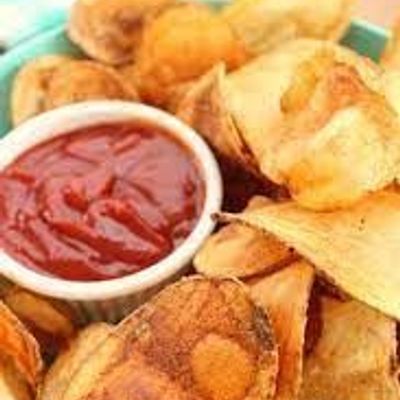 Chips sandwich with ketchup and mayonnaise