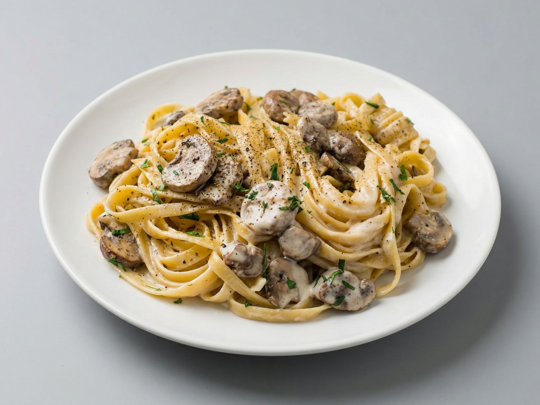 Mushroom With Chicken Fettuccine Pasta