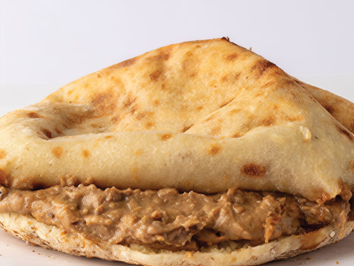 Foul With Eggplant Sandwich