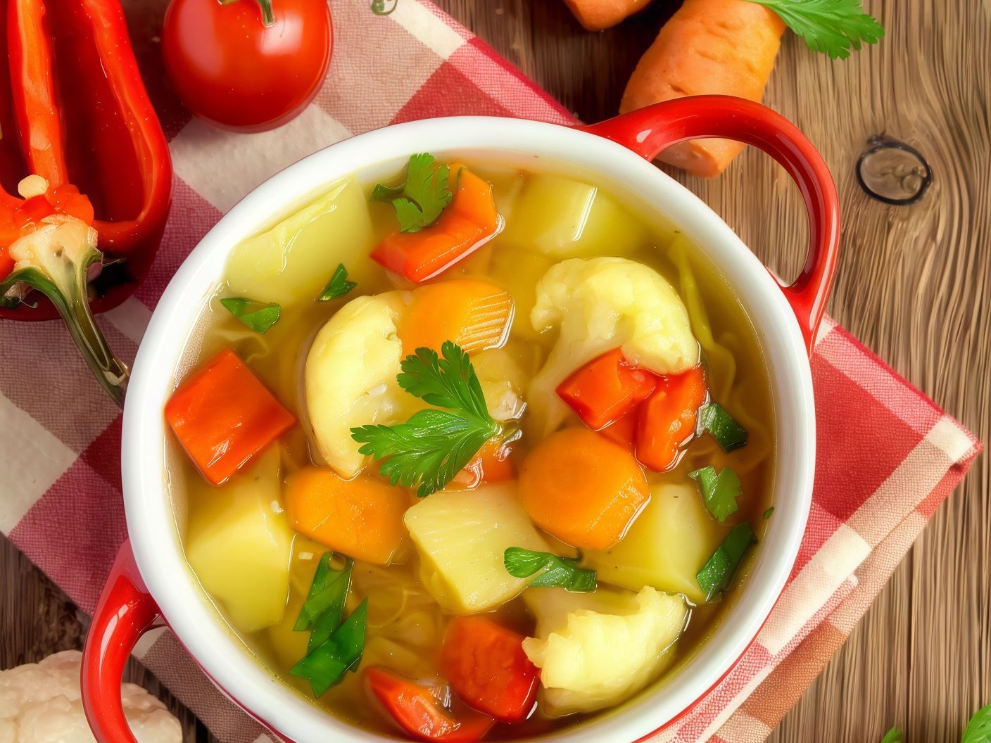 Sauteed Vegetables Soup
