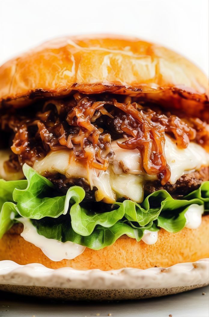 Cheeseburger with Caramelized Onions