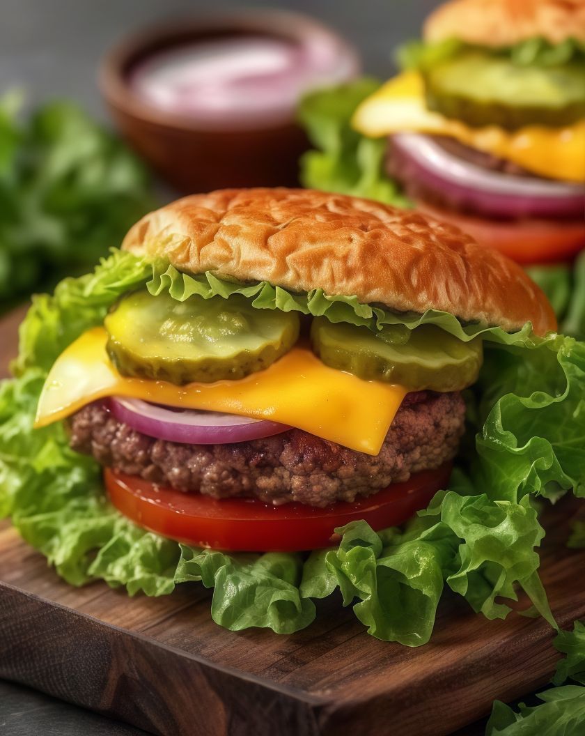 Keto Cheeseburger Wrapped in Batavia Lettuce