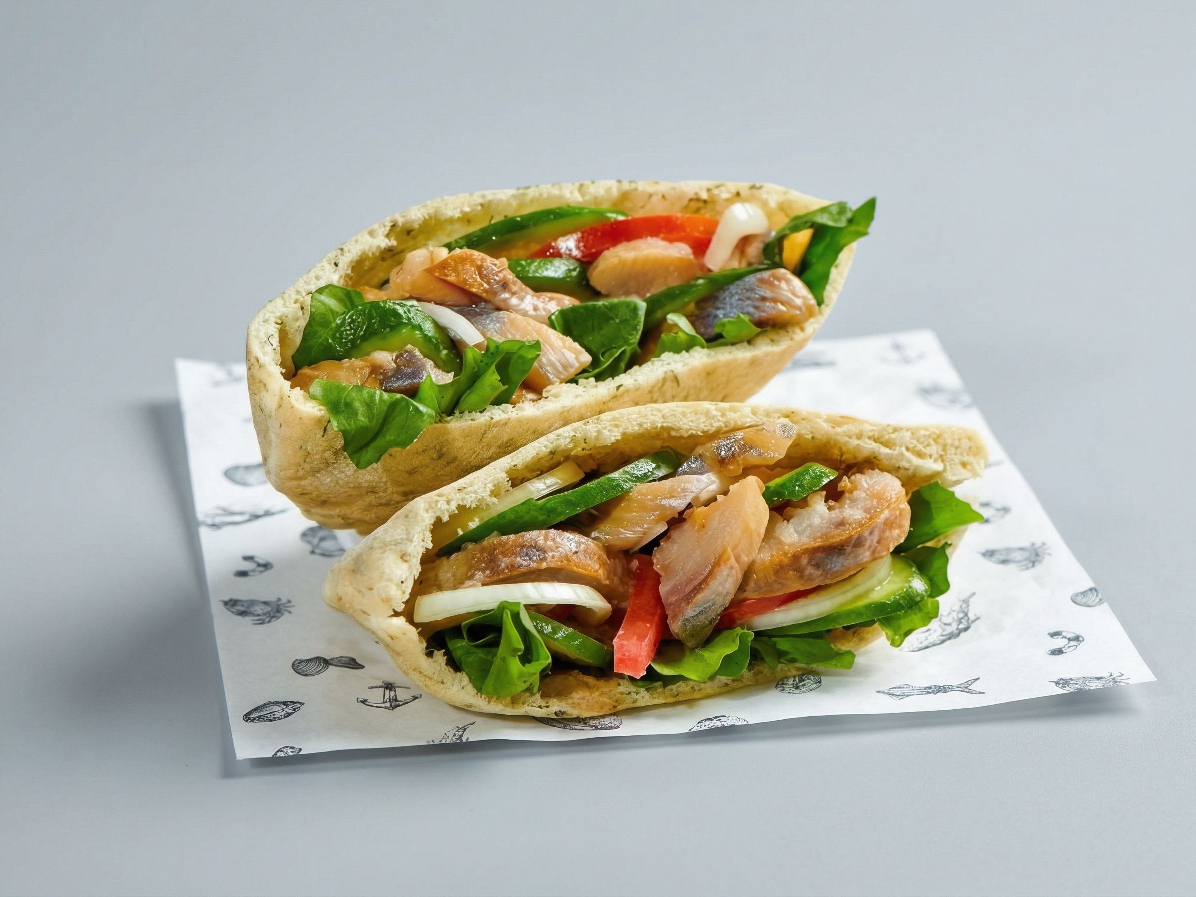 Herring salad sandwich
