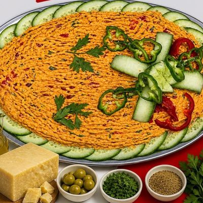 Old Cheese dish with spices