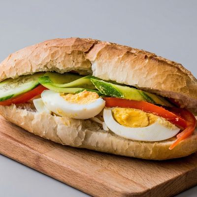 boiled Eggs Sandwich