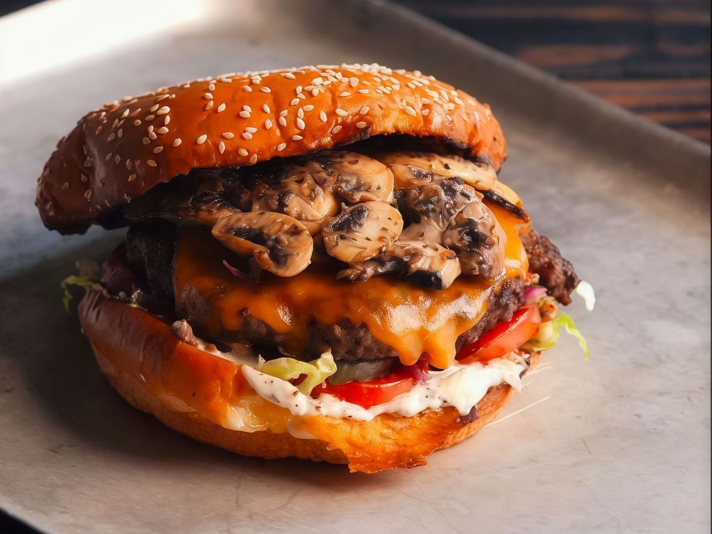 Mushroom Truffle Burger