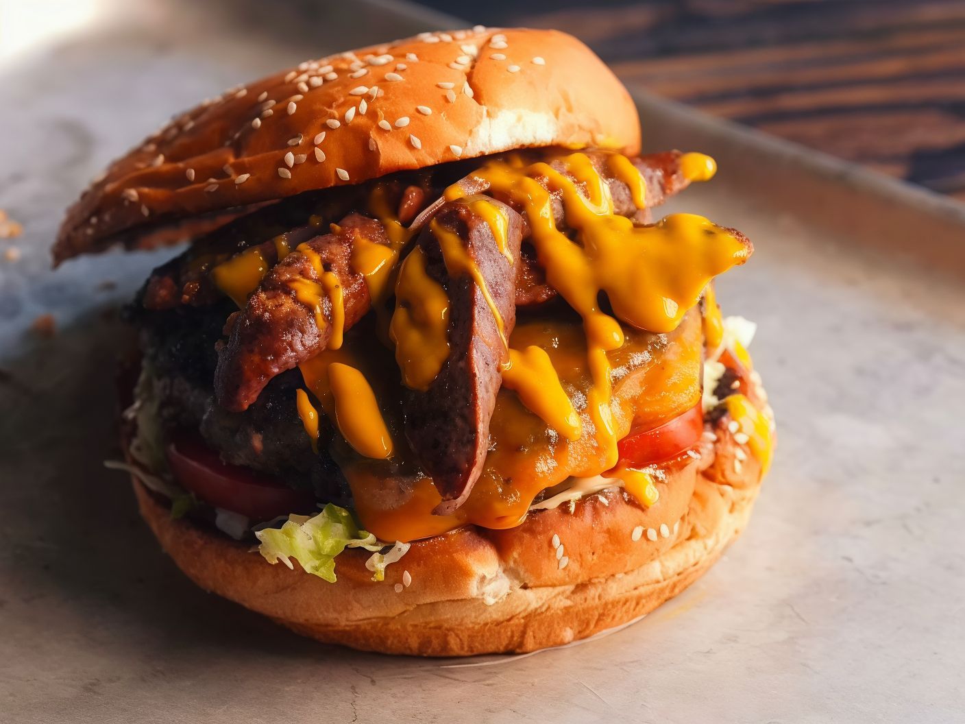 Smoked Sausage Burger