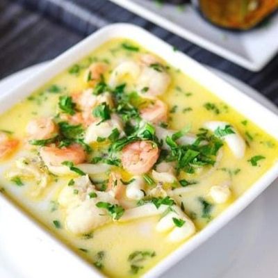 Red Shrimp With Peel Soup.