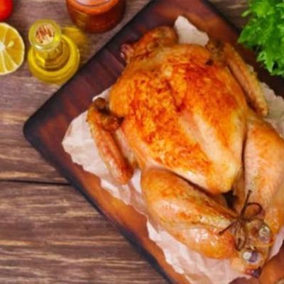 دجاج مسلوق ومحمّر