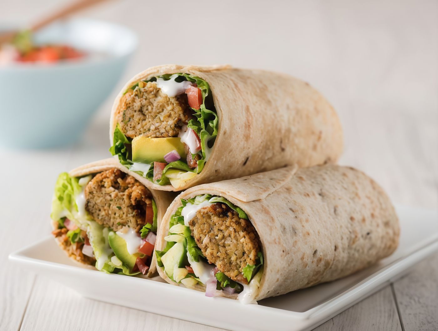 Falafel fries sandwich