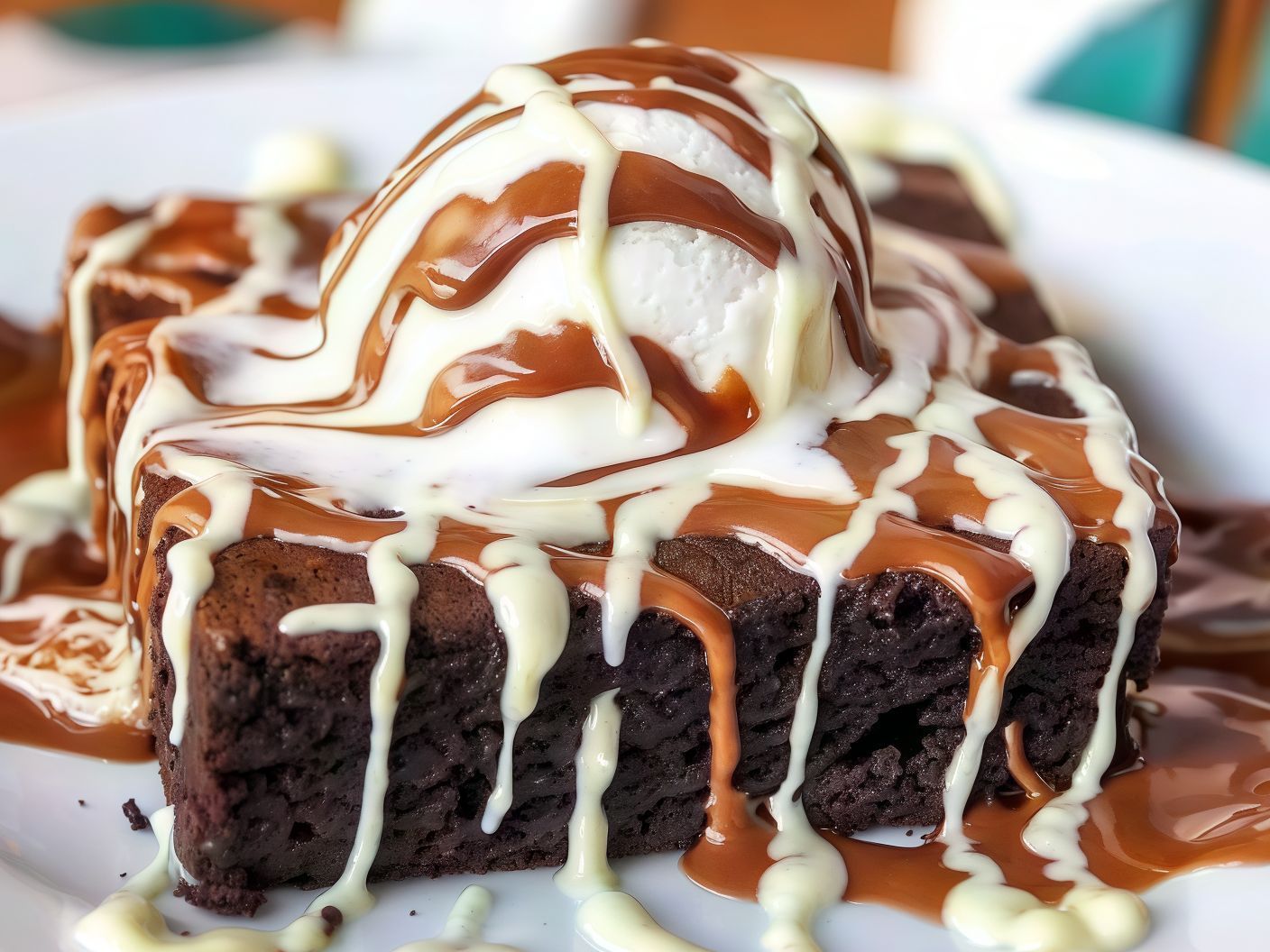 Brownies With Ice Cream Vanilla