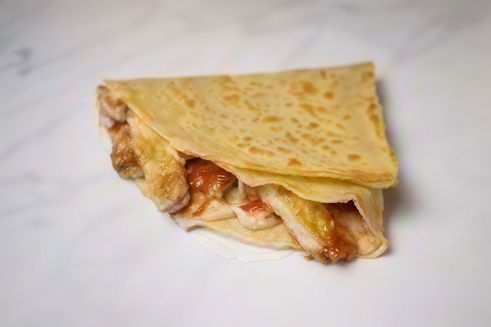 Crepe with crispy chicken