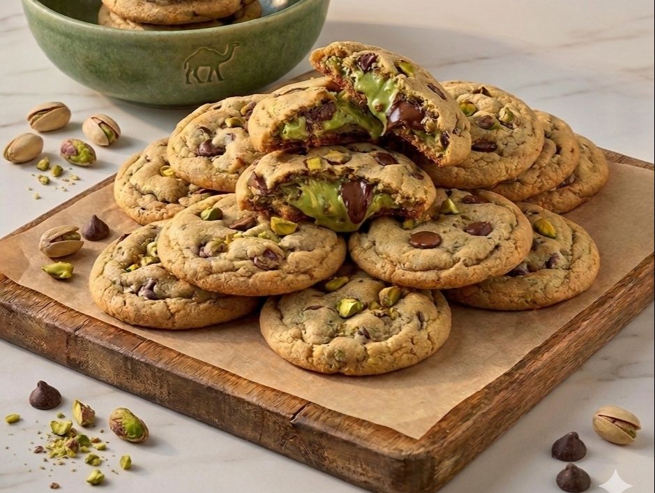 Pistachio Kunafa Cookies