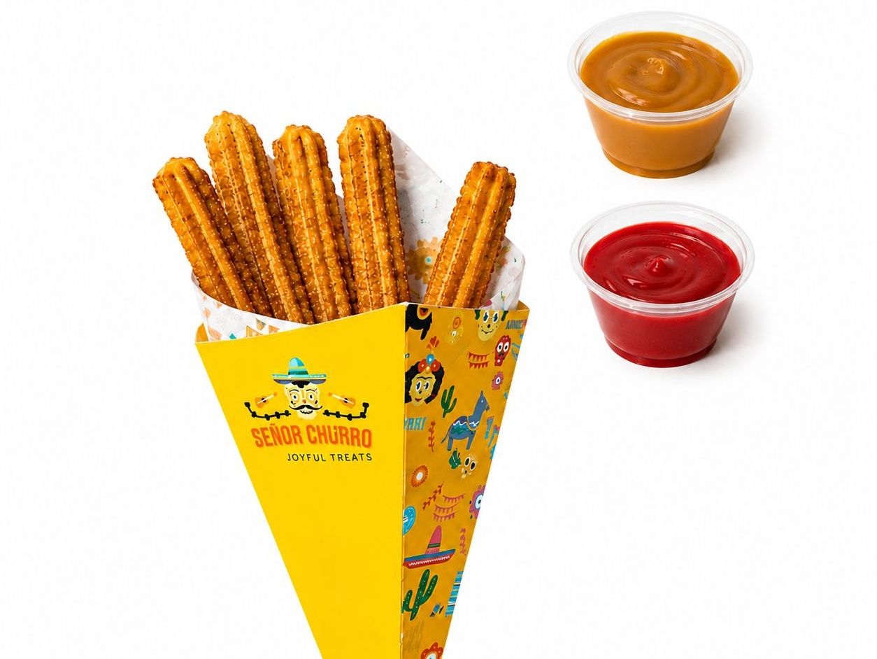 Churros with Dulce de Leche or Strawberry Sauce