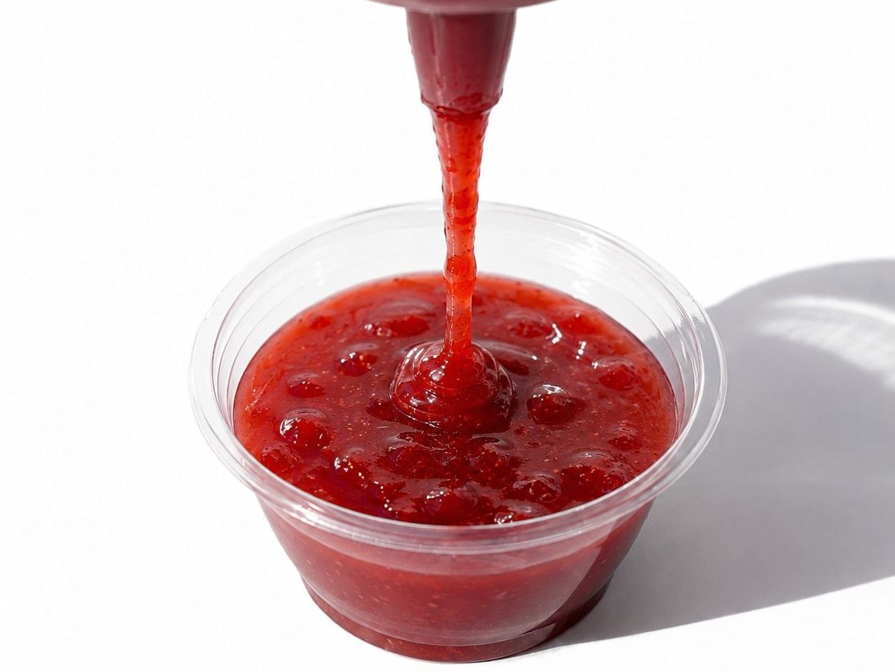 Extra strawberry sauce