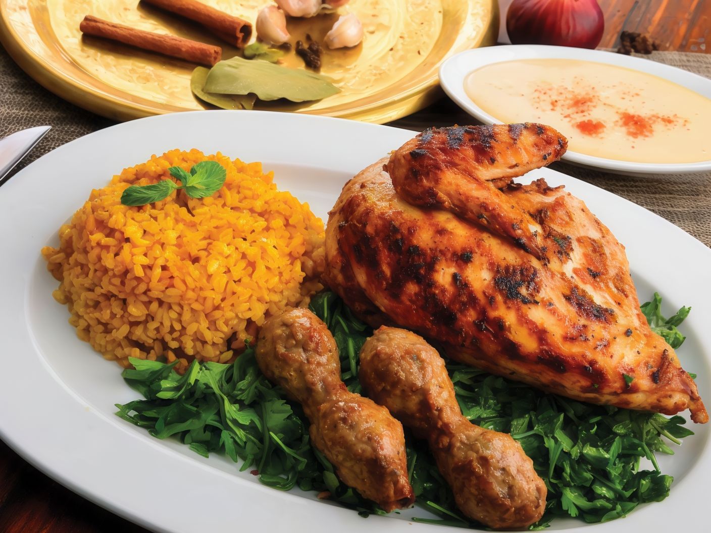Quarter Chicken Meal + 1/8 Kofta