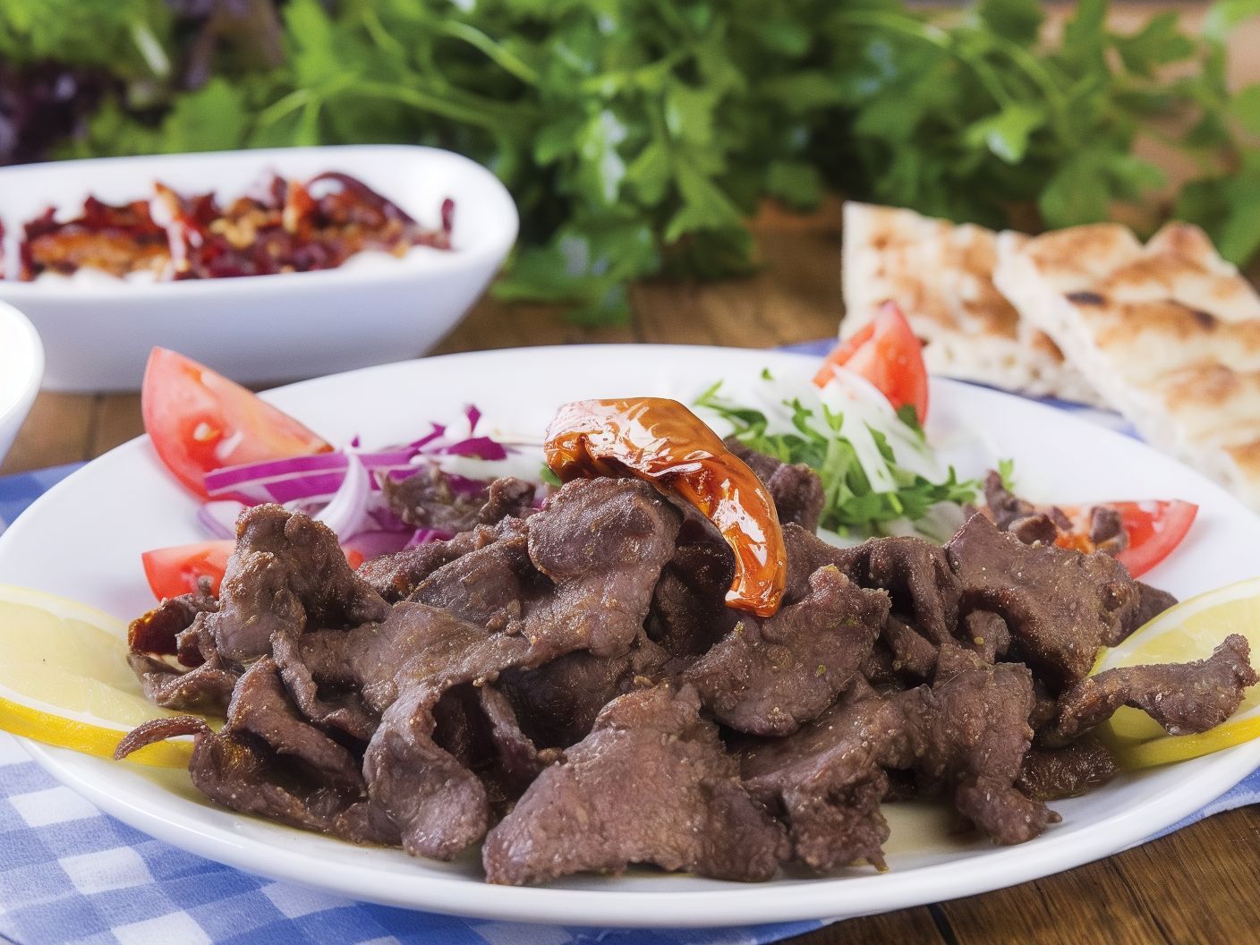 Quarter Liver Meal on Charcoal