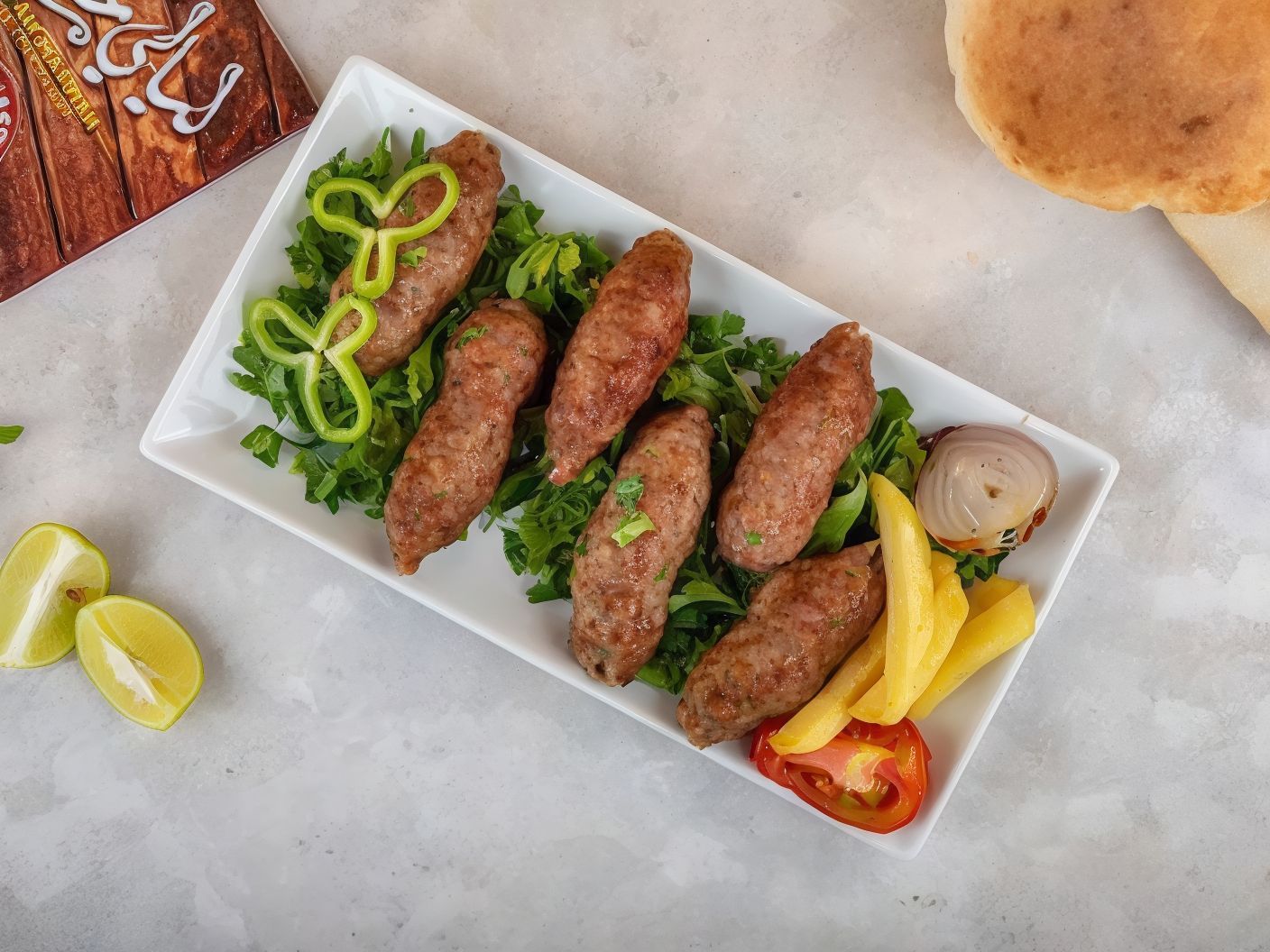 Quarter Kofta and Sausage Meal