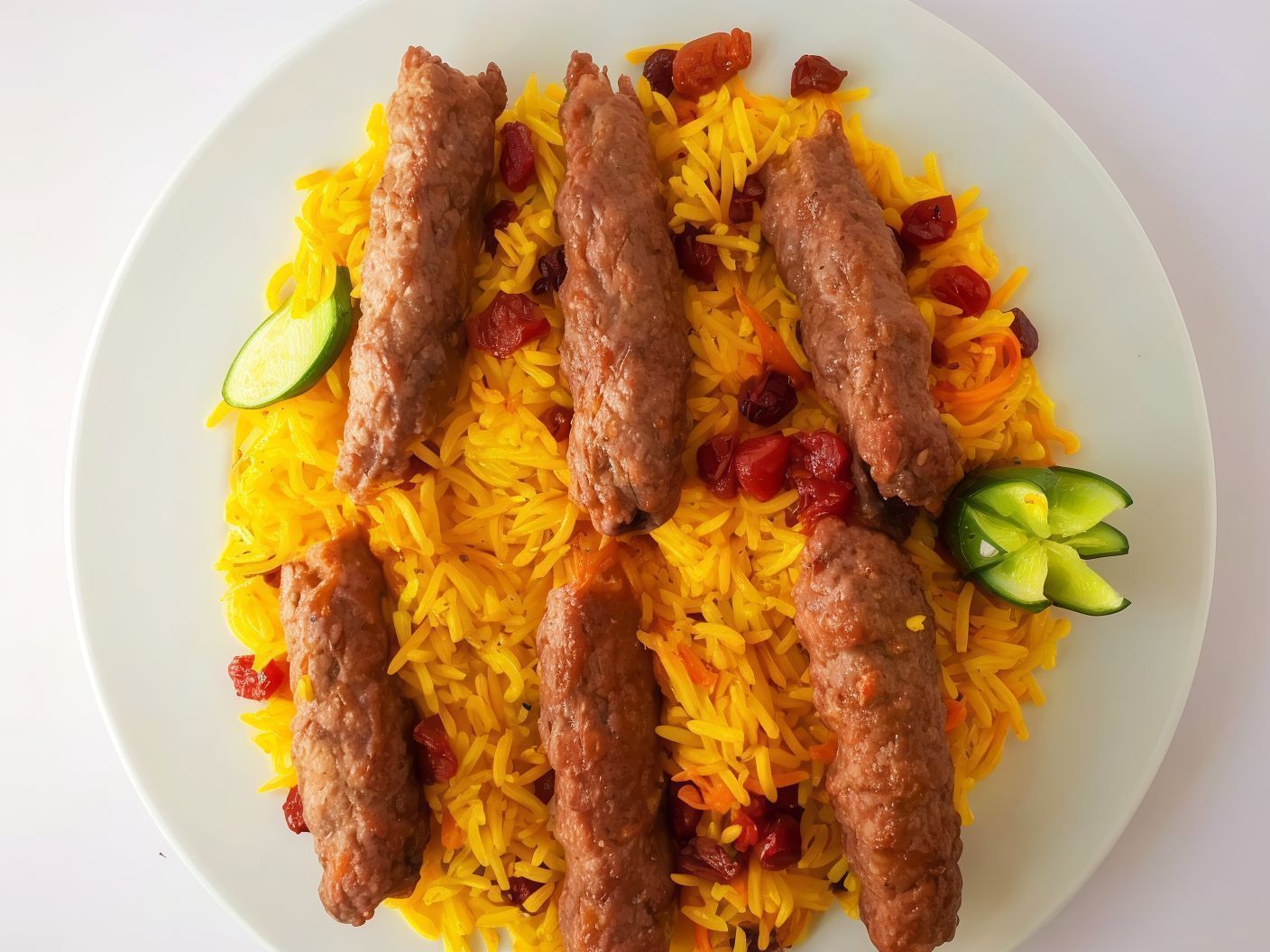 Quarter kofta ,rice ,salad