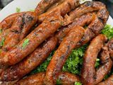 Grilled sausage meal