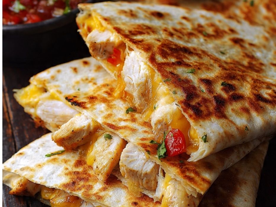 Chicken and Smoked Turkey Shawarma Mix Quesadilla